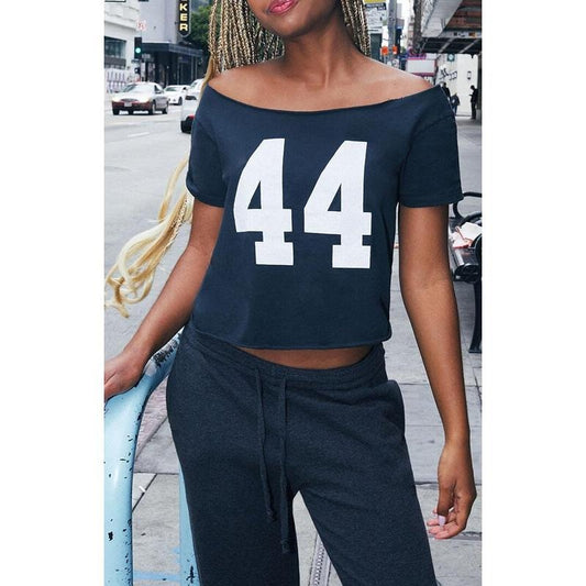 John Galt Women's Hailie 44 Off-The-Shoulder Short Sleeve Top - Multicolor T-Shirts, Hoodie, Sweatshirt | WearSparks.com