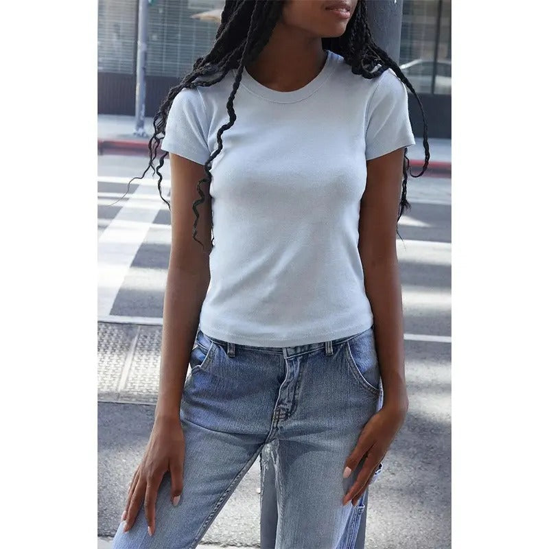 John Galt Women's Light Blue Hailie T-Shirtstyle{n002}2 T-Shirts, Hoodie, Sweatshirt | WearSparks.com