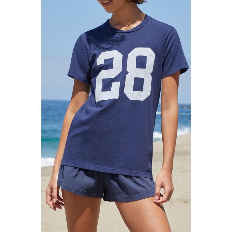 John Galt Women's Navy Chloe 28 T-Shirt - Multicolor Hoodie, Sweatshirt | WearSparks.com