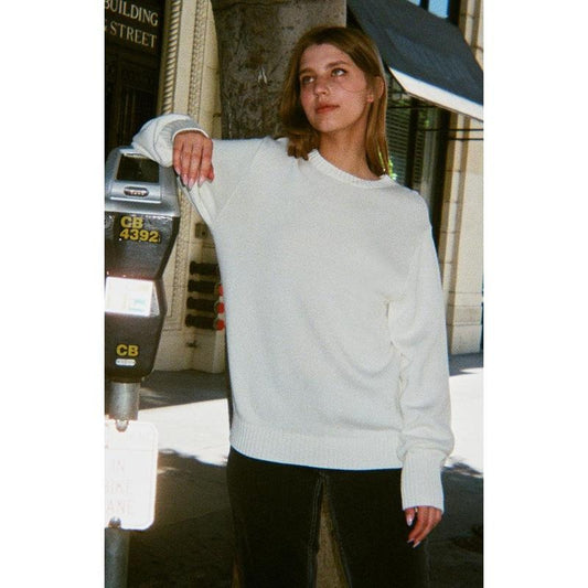 John Galt Women's White Brianna Sweater T-Shirts, Hoodie, Sweatshirt | WearSparks.com