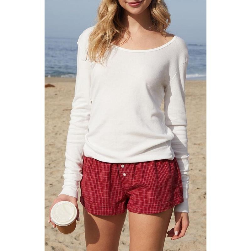 John Galt Women's White Zelly Long Sleeve Topstyle{n002}3 T-Shirts, Hoodie, Sweatshirt | WearSparks.com