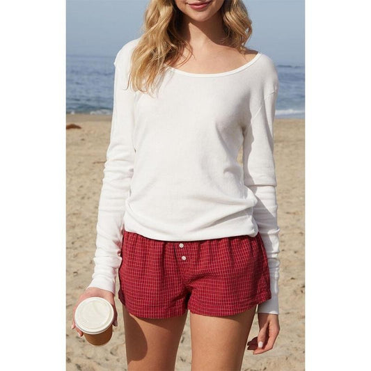 John Galt Women's White Zelly Long Sleeve Topstyle{n002}3 T-Shirts, Hoodie, Sweatshirt | WearSparks.com