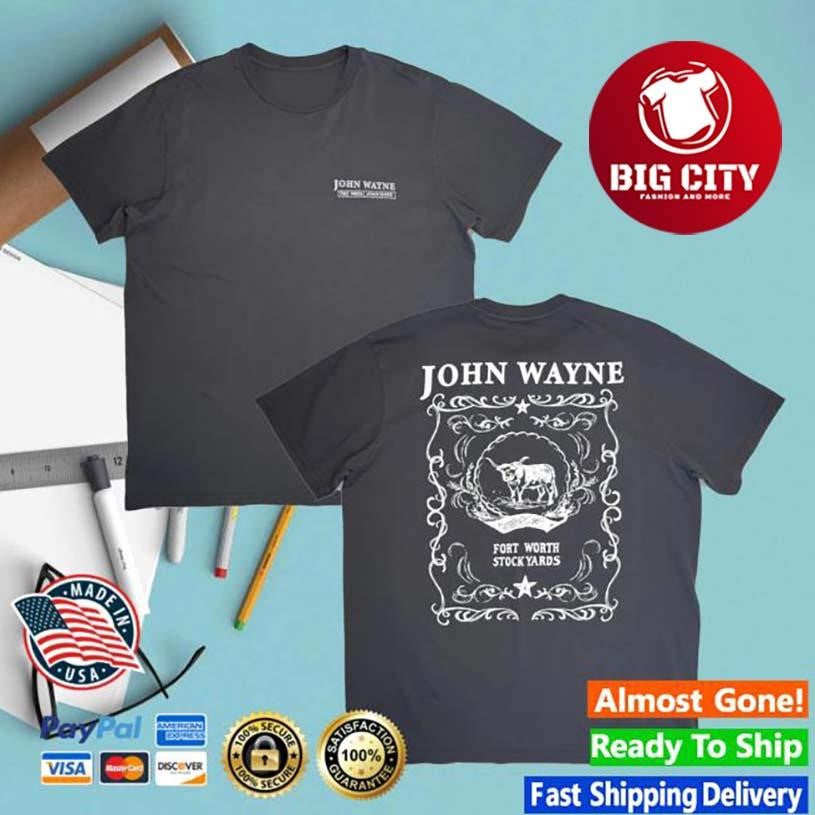 John Wayne Stock And Supply Stockyards Two Sided Shirt