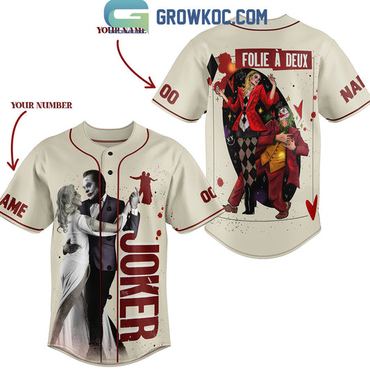 Joker Folie A Deux The Movie Lady Gaga Joaquin Phoenix Personalized Baseball Jersey