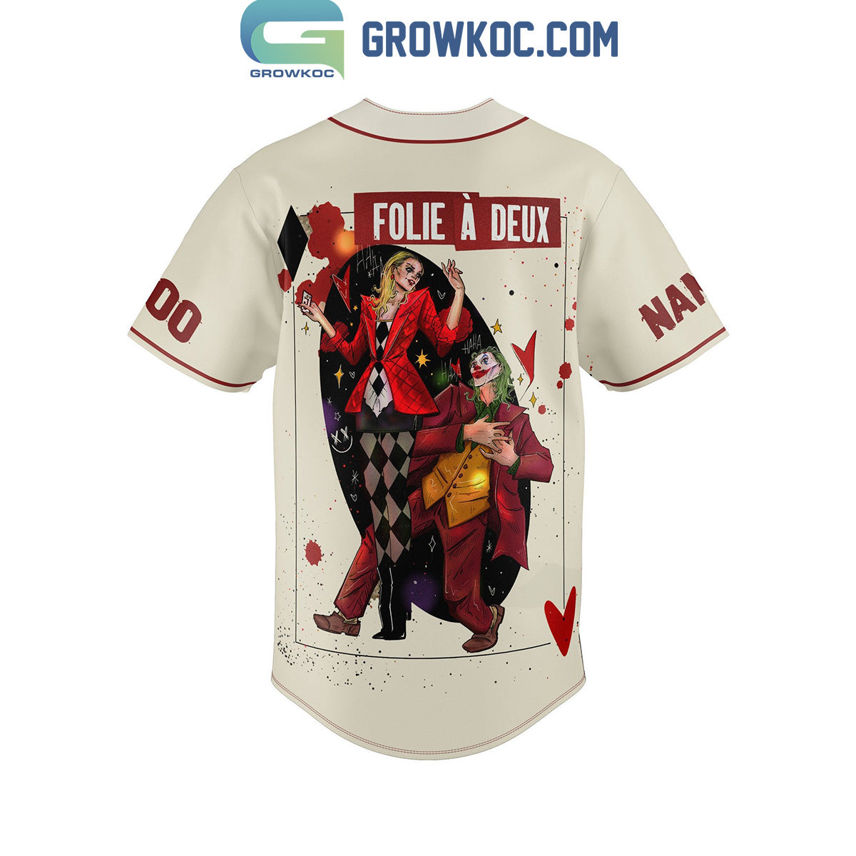 Joker Folie A Deux The Movie Lady Gaga Joaquin Phoenix Personalized Baseball Jersey