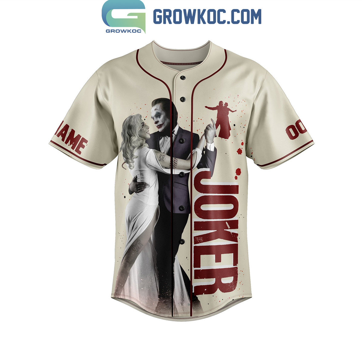 Joker Folie A Deux The Movie Lady Gaga Joaquin Phoenix Personalized Baseball Jersey