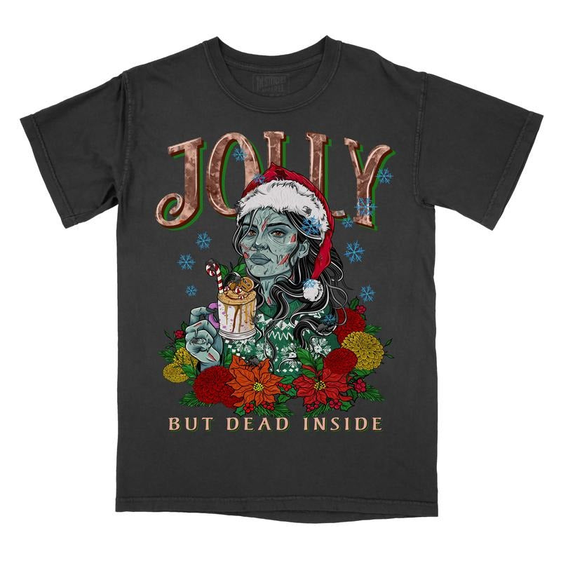 Jolly But Dead Inside - Comfort Colors Graphic Tee Casual Clothes Casual Clothes Hoodie, Sweatshirt | WearSparks.com