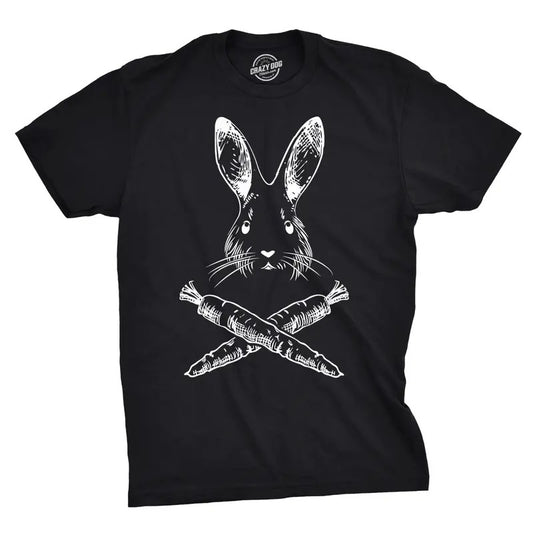 Jolly Roger Easter T Shirt Funny Bunny Skull Crossbones Egg Hunt Dad Flag Tee Mens Funny T Shirts Cool Tees Soft Stylish...