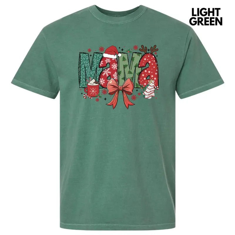 Jolly Season Mama Comfort Colors T-Shirt 'NLB' Hoodie, Sweatshirt | WearSparks.com