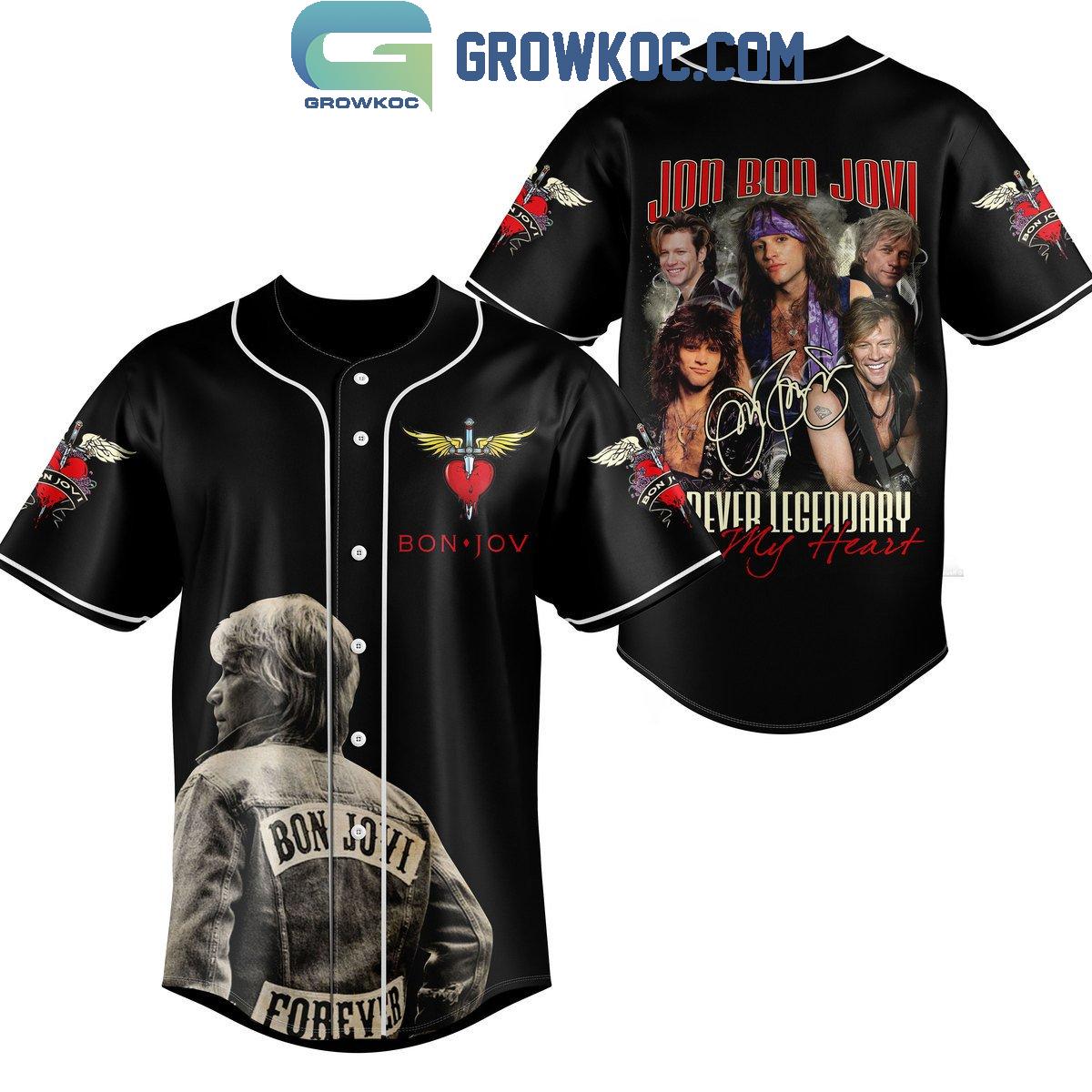 Jon Bon Jovi Forever Legendary In My Heart Personalized Baseball Jersey