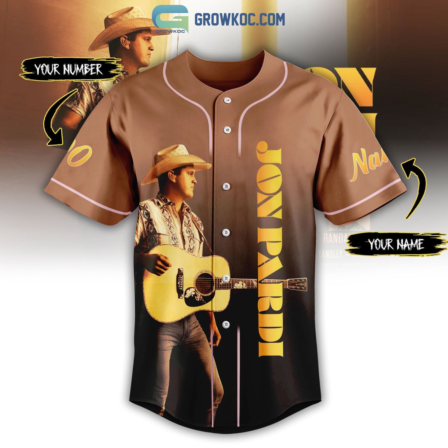Jon Pardi MR.Saturday Night World Tour 2023 Personalized Baseball Jersey