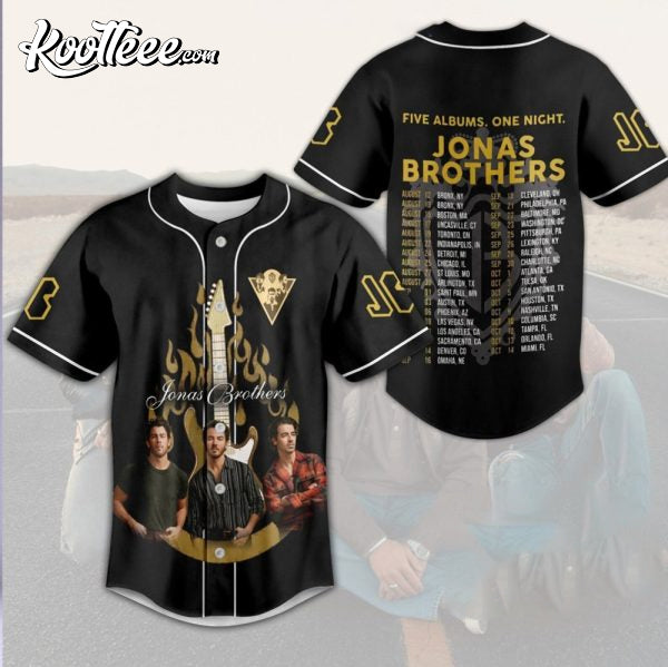 Jonas Brother Five Albums One Night Baseball Jersey