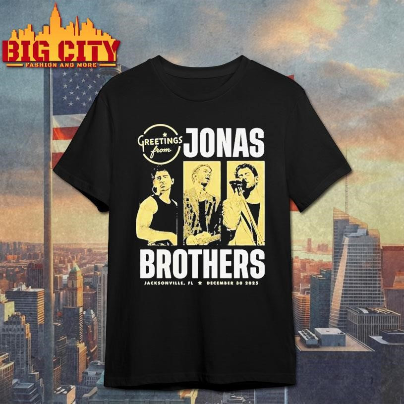 Jonas Brothers Greetings From Your Hometown Jacksonville, Fl 2025 Shirt