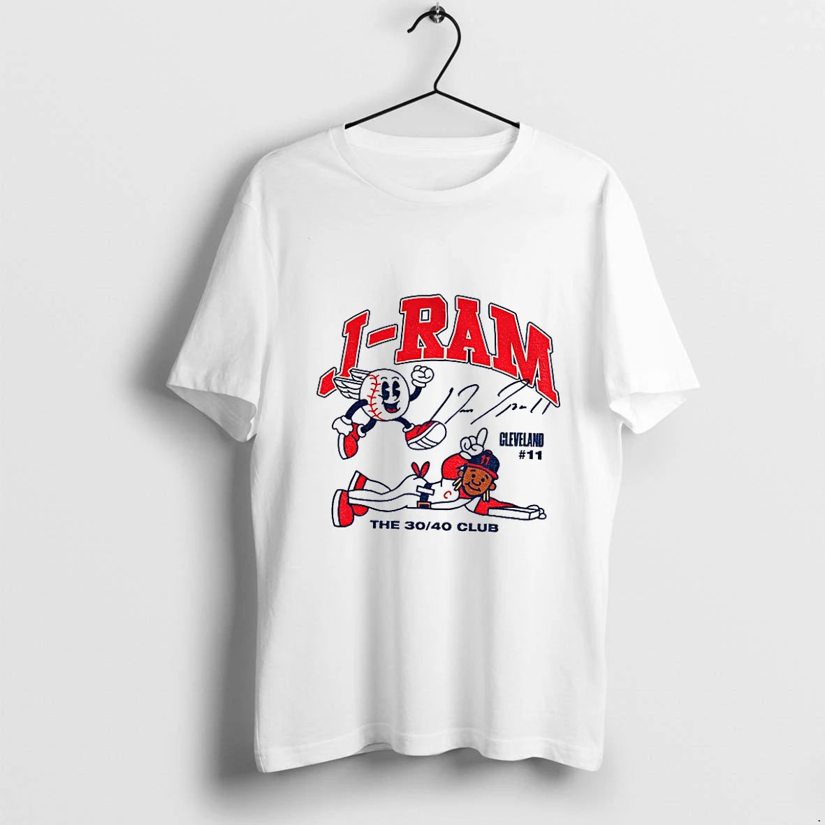 Jose Ramirez Superstar Cartoon Cleveland Guardians The 30 40 Club Signature Tshirts Sweater