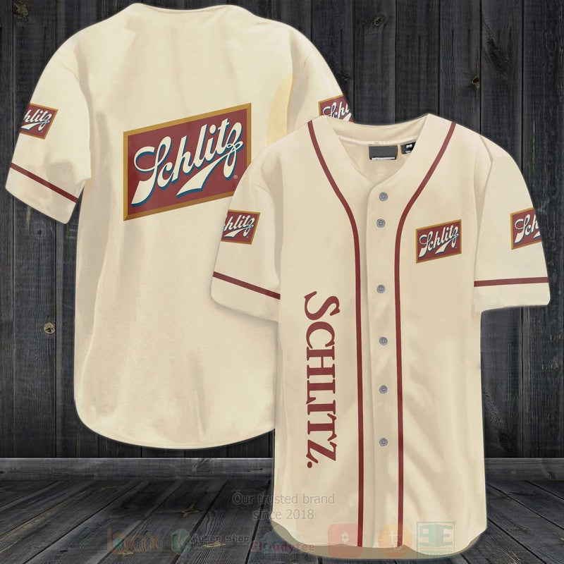 FASHION Joseph Schlitz Brewing Company Baseball Jerseys Botton Shirt