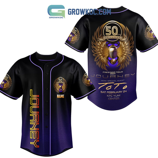 Journey 50th Anniversary Freedom Tour Baseball Jersey