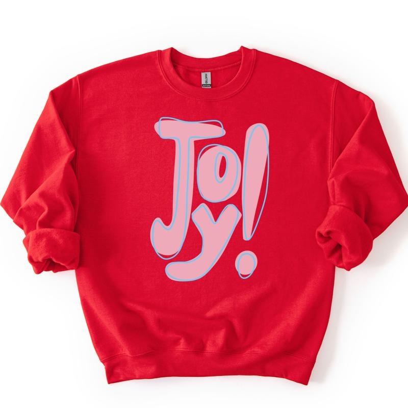 Joy Christmas Sweatshirt, Cute Christmas Sweatshirt T-Shirts, Hoodie | WearSparks.com