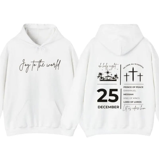 Joy To The World Christmas Hoodie T-Shirt, Nativity Shirt, True Story Chirstmas Hoodie, Christian Jesus Christmas Shirt,...