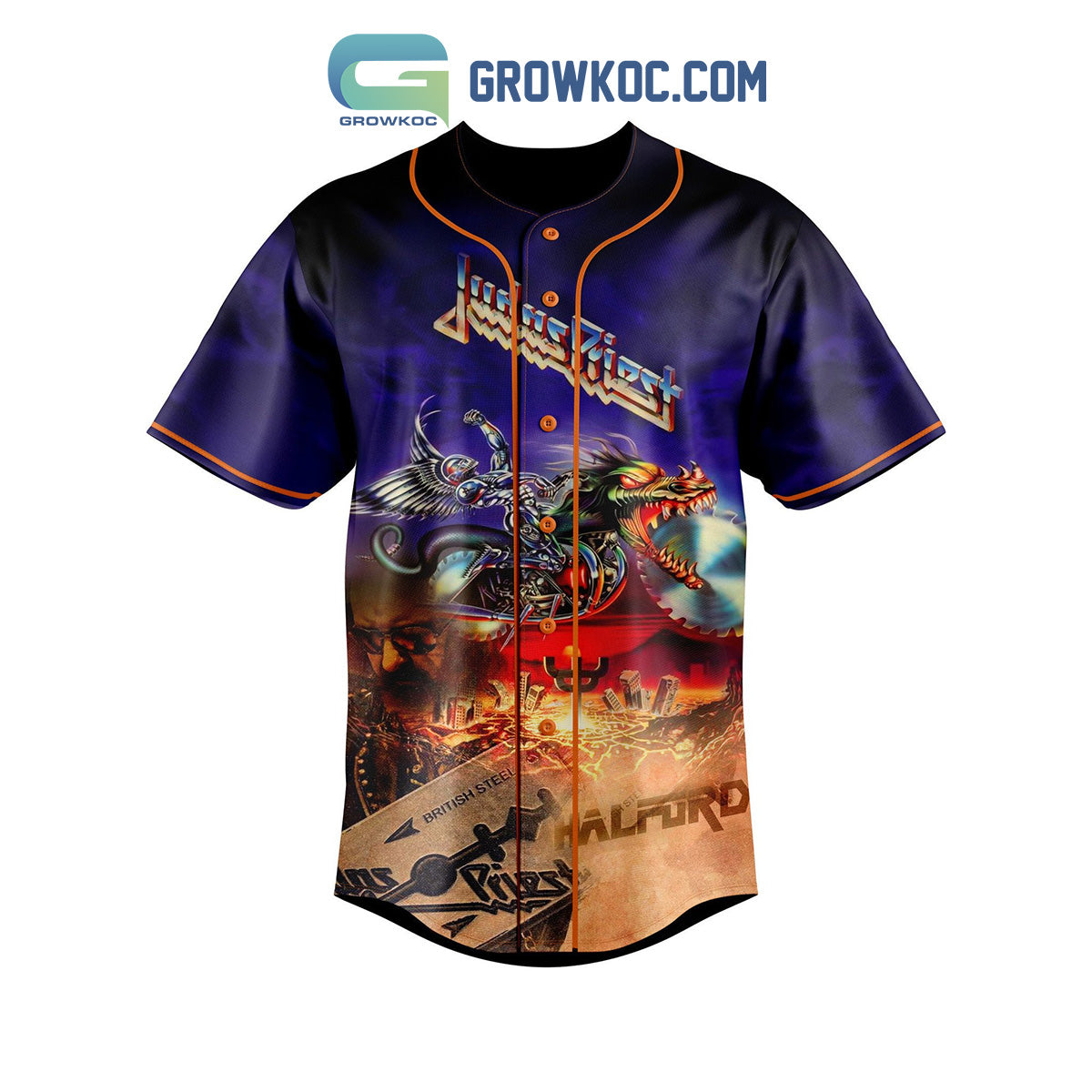 Judas Priest Invincible Shield Tour Baseball Jersey