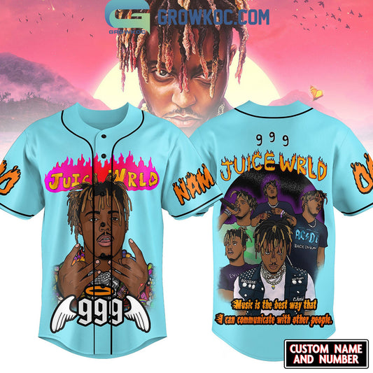 Juice Wrld 999 Music Is The Best Way To Communicate Personalized Baseball Jersey