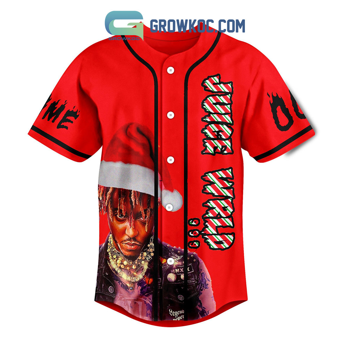 Juice Wrld Good Bye Christmas Edition And Good Kid Dance Personalized Baseball Jersey