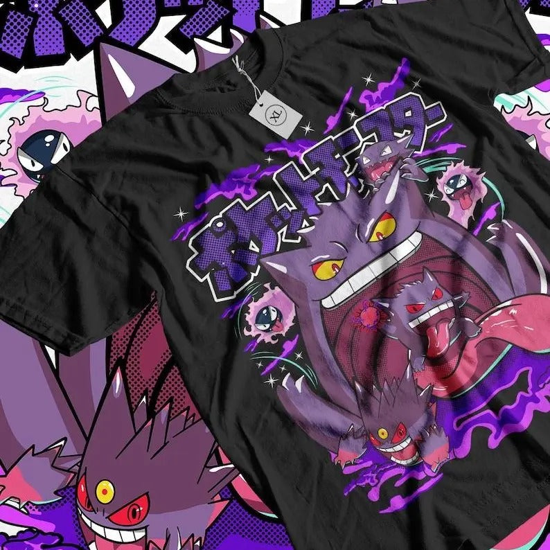 Jujutsu Kaisen Anime Quote_ #GojoSatoru T-shirt_ Manga SUNISEX Gengar Ghastly T-Shirt, Ghost Type element Silhouette,...