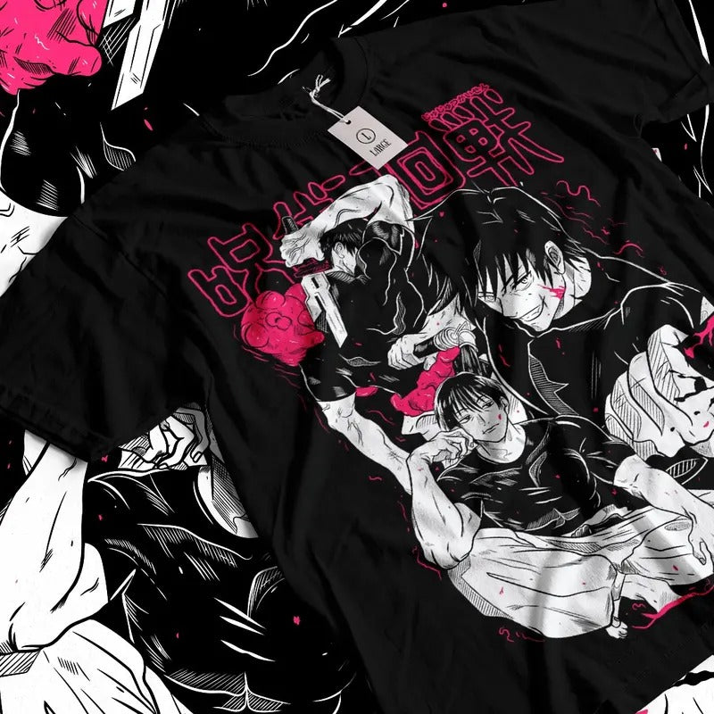 Jujutsu Kaisen Fushiguro Toji T-shirt Gojo Anime Horror Gift Shirt Tee All Size Cotton Menswear Hoodie, Sweatshirt