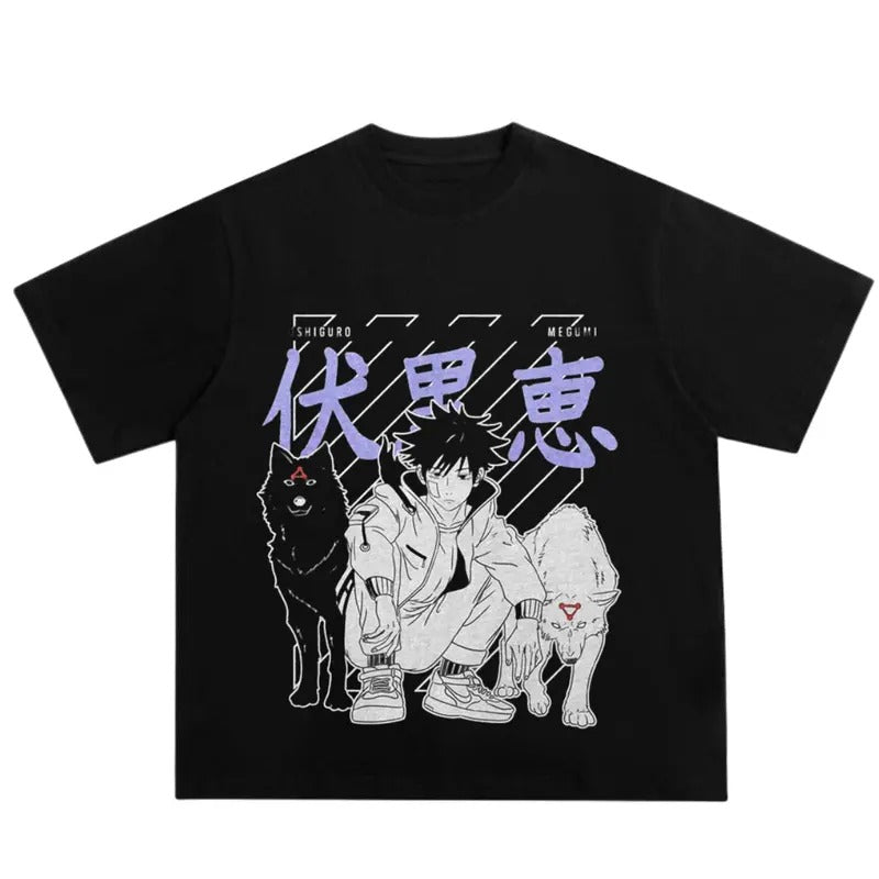 Jujutsu Kaisen Shirt, Megumi Fuhsiguro Vintage Tee, Anime Graphic T-Shirt, Washed Anime T shirt, Japanese Anime Tee,...
