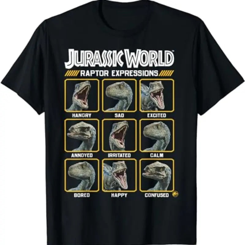 Jurassic World Two Blue Raptor Expressions Graphic T-Shirt Hoodie, Sweatshirt | WearSparks.com