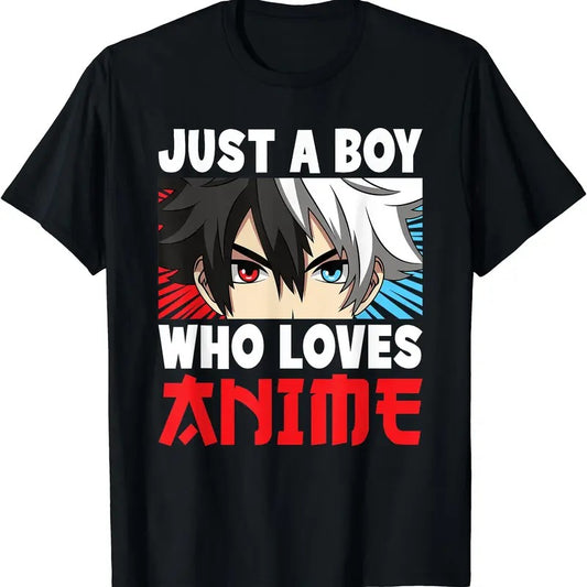 Just A Boy Who Loves Anime Funny Japanese Anime Boy Manga TShirt Hoodie, Sweatshirt | WearSparks.com
