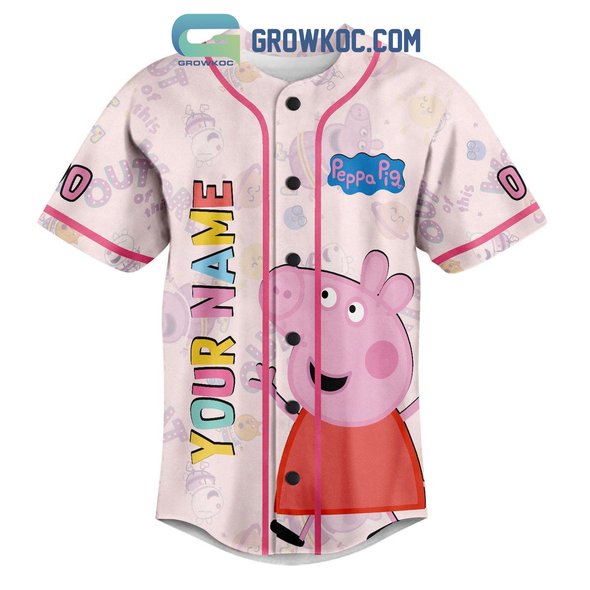 Just A Girl Who Loves Peppa Pig Personalized Baseball Jersey