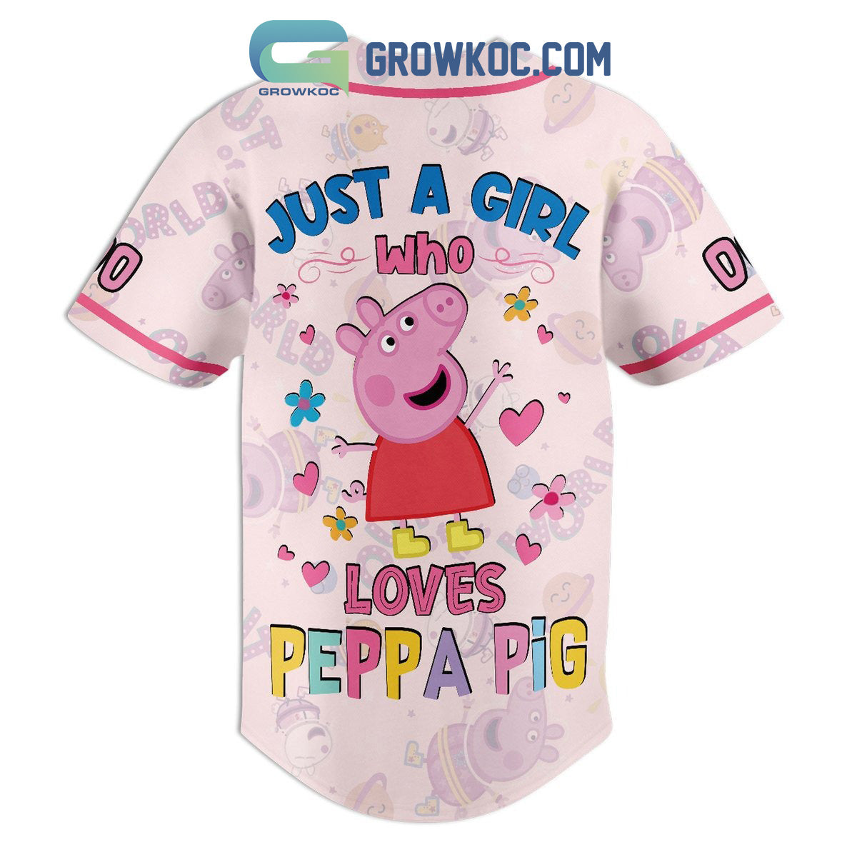 Just A Girl Who Loves Peppa Pig Personalized Baseball Jersey