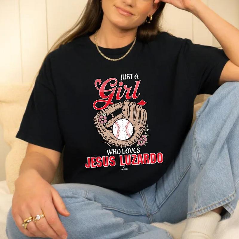 Just a Girl Who Loves Jesus Luzardo Philadelphia Baseball T-Shirt Casual Style Crew Neck Short Sleeve T-Shirt Tops Trendy...
