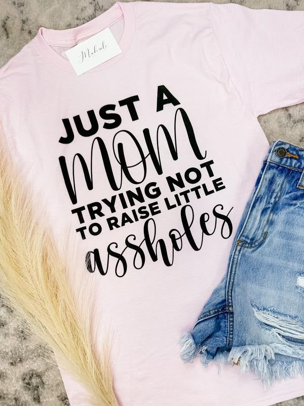 Just a Mom Graphic Tee Hoodie, Sweatshirt | WearSparks.com