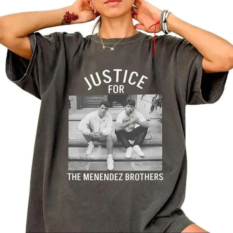 Justice for the Menendez Brothers Shirt, True Crime Shirts, Free Erik and Lyle Menendez Tshirt, TV Show Fan Gift,...