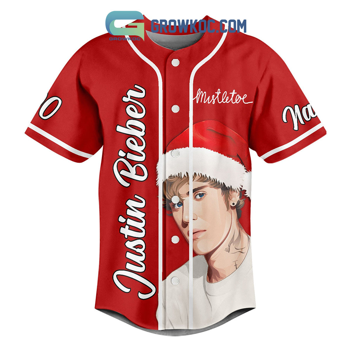 Justin Bieber I’mma Be Under The Mistletoe Christmas Personalized Baseball Jersey