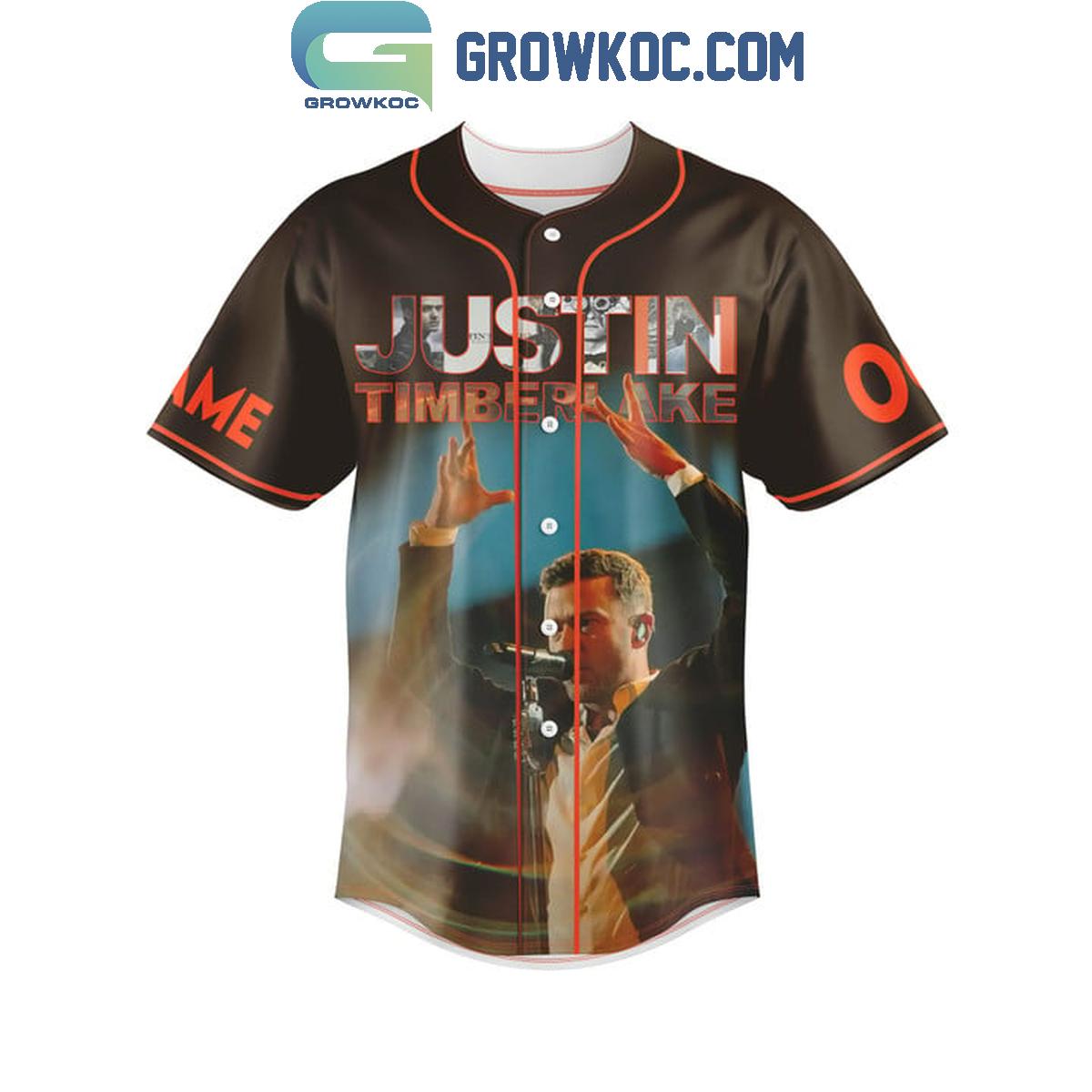 Justin Timberlake The Forget Tomorrow World Tour 2025 Personalized Baseball Jersey