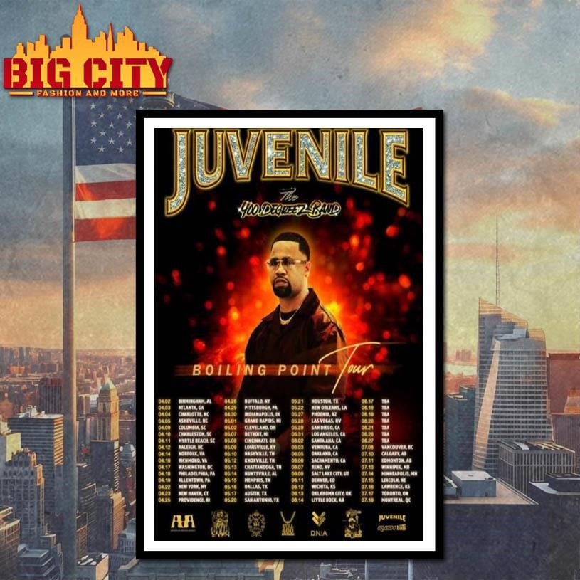 Juvenile Boiling Point Tour 2026 Poster Shirt