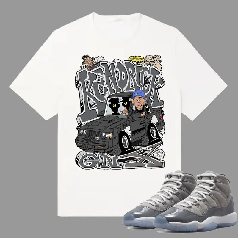 K Dot GNX Album Graphic Match For 11 Cool Grey, Y2k Streetwear, Unisex Cotton T-shirt For Fan Hoodie, Sweatshirt