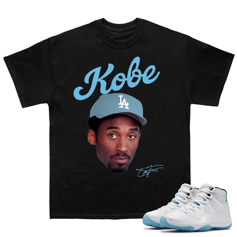 KB24 Big Face Match 11s Bred Velvet Sneakers Outfits, Menswear Graphic Tee, Cotton T-shirt Fitted for Streetwear, Y2K Hip...
