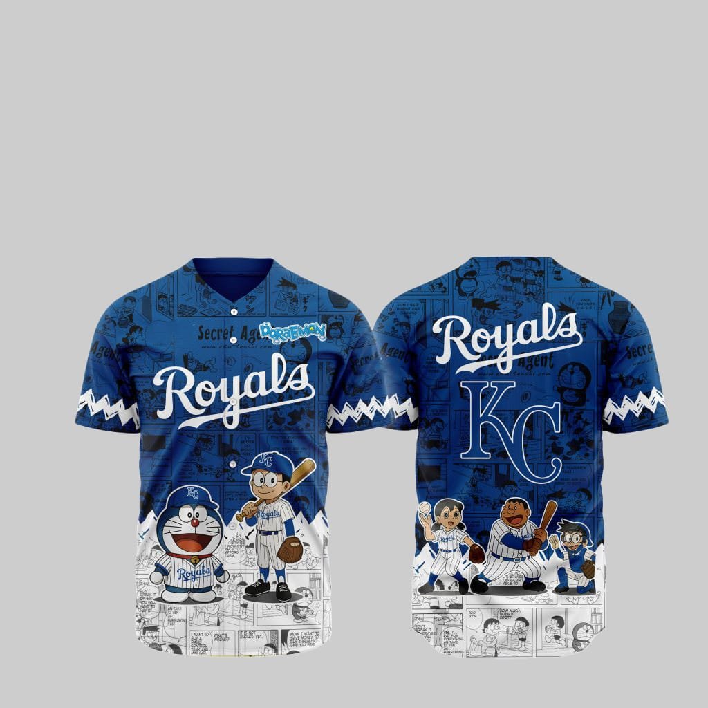 KC Royals Doraemon Jersey 2025 - Grishko.com T-Shirts, Hoodie, Sweatshirt | WearSparks.com