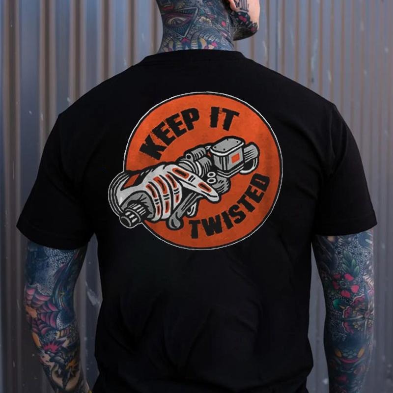 KEEP IT TWISTED Motor Head Graphic Casual Print T-shirt -  Sweatshirt