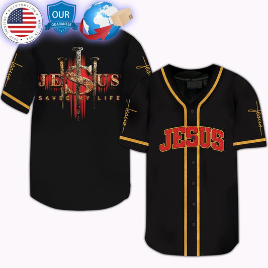 HOT Jesus Saved My Life Jesus Baseball Jersey
