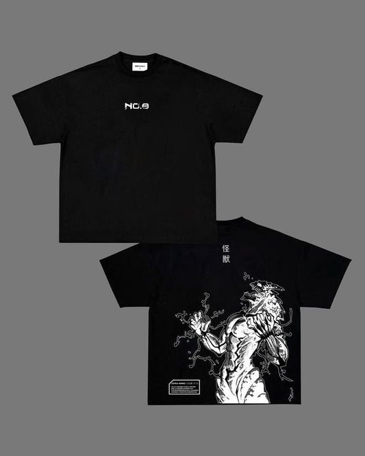 Kaiju No. 8 Tee Adventure Anime Double Printed Vintage Oversized Tee Unisex Oversize Anime Manga Heavyweight Cotton...
