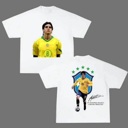 Kaka National Icons T-Shirt, Kaka 2-Sided Vintage Tee, Unisex Soccer Shirt, Sport Graphic Tees, Menswear Womenswear...