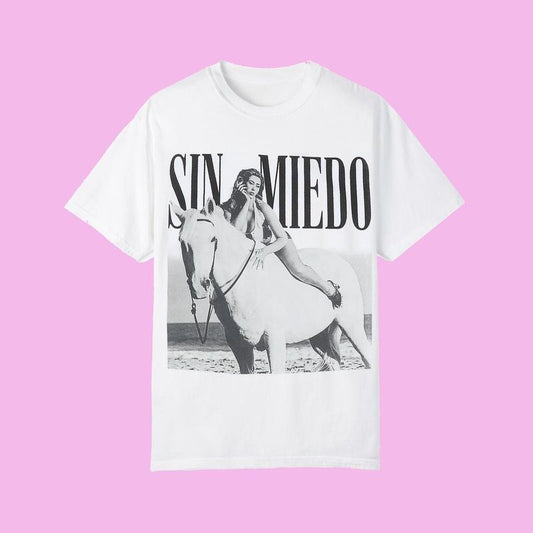 Kali Equestrian SIN MIEDO Graphic Tee, Sxy Retro Tour Shirt, Bold Latina Fashion Aesthetic, Unisex Menswear Womenswear...