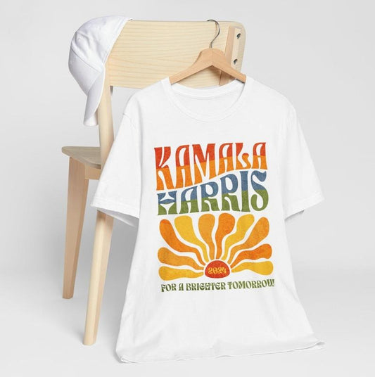 Kamala Harris Graphic T-Shirt for Women's- Short Sleeve Crew Neck Fitted Tee Top Womenswear Hoodie, Sweatshirt