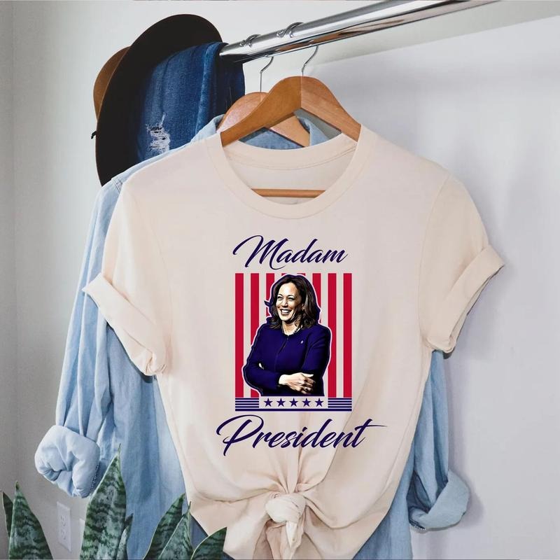 Kamala MADAM PRESIDENT Shirt, Kamala Harris Tee, Kamala Rally Shirt, Presidential Election 2024 Streetwear Tshirt...
