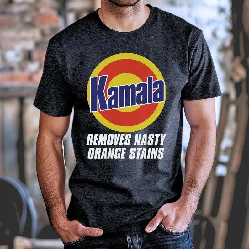 Kamala Shirt Kamala Removes Nasty Orange Stains Kamala HarrisShirt, Gift For Woman and Man Unisex T-Shirt Casual Classic...