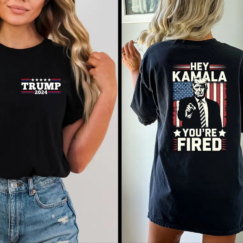 Kamala You're Fired - Trump 2024 T-shirt, President Trump Election Tee, Casual Shirt, Republican Gifts, Patriotic...
